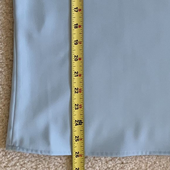 🎉HP🎉Calvin Klein Light Sky Blue Shirt Womens SZ M Long Flare Sleeve Round Neck - Picture 5 of 15